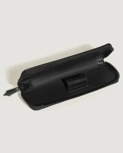 Etui für 1 Schreibgerät mit Reißverschluss aus Extreme Leder - Schwarz - Leder - MB220251 - Schreibgeräteetuis
