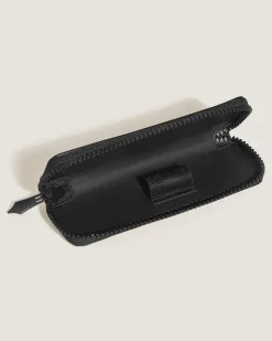 Etui für 1 Schreibgerät mit Reißverschluss aus Extreme Leder - Schwarz - Leder - MB220251 - Schreibgeräteetuis