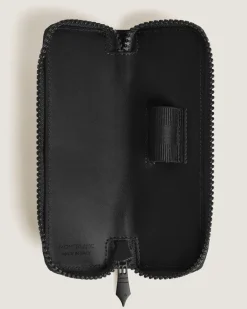Etui für 1 Schreibgerät mit Reißverschluss aus Extreme Leder - Schwarz - Leder - MB220251 - Schreibgeräteetuis