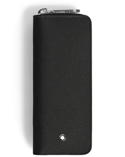 Etui für 2 Schreibgerät mit Reißverschluss aus Sartorial Leder - Schwarz - Leder - MB220370 - Schreibgeräteetuis