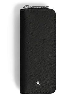 Etui für 2 Schreibgerät mit Reißverschluss aus Sartorial Leder - Schwarz - Leder - MB220370 - Schreibgeräteetuis