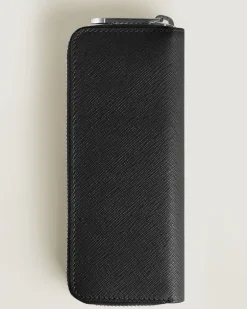 Etui für 2 Schreibgerät mit Reißverschluss aus Sartorial Leder - Schwarz - Leder - MB220370 - Schreibgeräteetuis