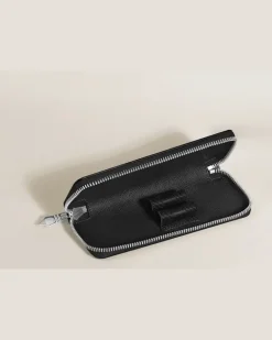 Etui für 2 Schreibgerät mit Reißverschluss aus Sartorial Leder - Schwarz - Leder - MB220370 - Schreibgeräteetuis