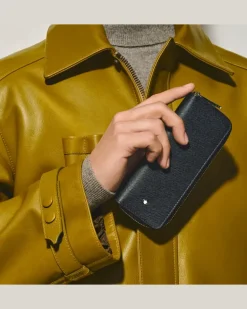 Etui für 2 Schreibgerät mit Reißverschluss aus Sartorial Leder - Schwarz - Leder - MB220370 - Schreibgeräteetuis