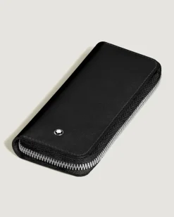 Etui für 2 Schreibgerät mit Reißverschluss aus Meisterstück Leder - Schwarz - Leder - MB221452 - Schreibgeräteetuis