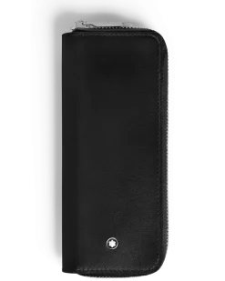 Etui für 2 Schreibgerät mit Reißverschluss aus Meisterstück Leder - Schwarz - Leder - MB221452 - Schreibgeräteetuis