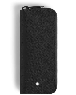 Etui für 2 Schreibgerät mit Reißverschluss aus Extreme Leder - Schwarz - Leder - MB220253 - Schreibgeräteetuis