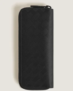 Etui für 2 Schreibgerät mit Reißverschluss aus Extreme Leder - Schwarz - Leder - MB220253 - Schreibgeräteetuis
