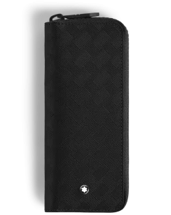 Etui für 2 Schreibgerät mit Reißverschluss aus Extreme Leder - Schwarz - Leder - MB220253 - Schreibgeräteetuis