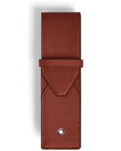 Etui Montblanc Envelope für 2 Schreibgerät - Red Oak - Leder - MB223087 - Schreibgeräteetuis