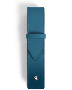 Etui Montblanc Envelope für 2 Schreibgerät - Tintenblau - Leder - MB221366 - Schreibgeräteetuis