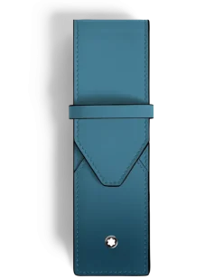 Etui Montblanc Envelope für 2 Schreibgerät - Rauchiges Sfumato-Blau - Leder - MB199262 - Schreibgeräteetuis