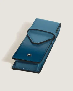 Etui Montblanc Envelope für 2 Schreibgerät - Rauchiges Sfumato-Blau - Leder - MB199262 - Schreibgeräteetuis