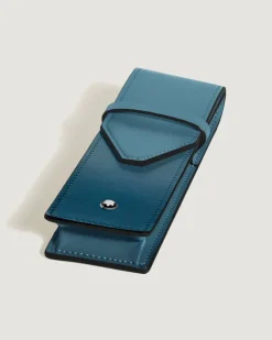 Etui Montblanc Envelope für 2 Schreibgerät - Rauchiges Sfumato-Blau - Leder - MB199262 - Schreibgeräteetuis