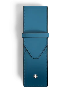 Etui Montblanc Envelope für 2 Schreibgerät - Rauchiges Sfumato-Blau - Leder - MB199262 - Schreibgeräteetuis
