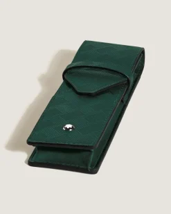 Etui Montblanc Envelope für 2 Schreibgerät - British Green - Leder - MB220015 - Schreibgeräteetuis