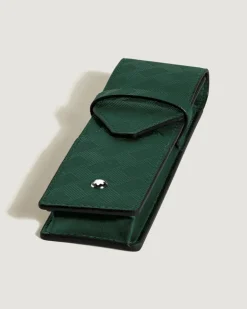 Etui Montblanc Envelope für 2 Schreibgerät - British Green - Leder - MB220015 - Schreibgeräteetuis