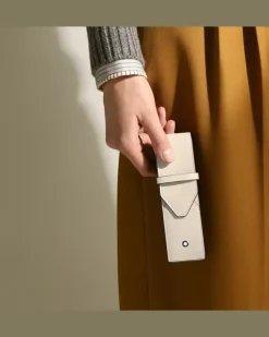 Etui Montblanc Envelope für 2 Schreibgerät - Wolkiges Beige - Leder - MB199334 - Schreibgeräteetuis