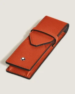 Etui Montblanc Envelope für 2 Schreibgerät - Mandarine - Leder - MB221474 - Schreibgeräteetuis