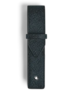 Etui Montblanc Envelope für 1 Schreibgerät - Tweed-Blau - Leder - MB220352 - Schreibgeräteetuis