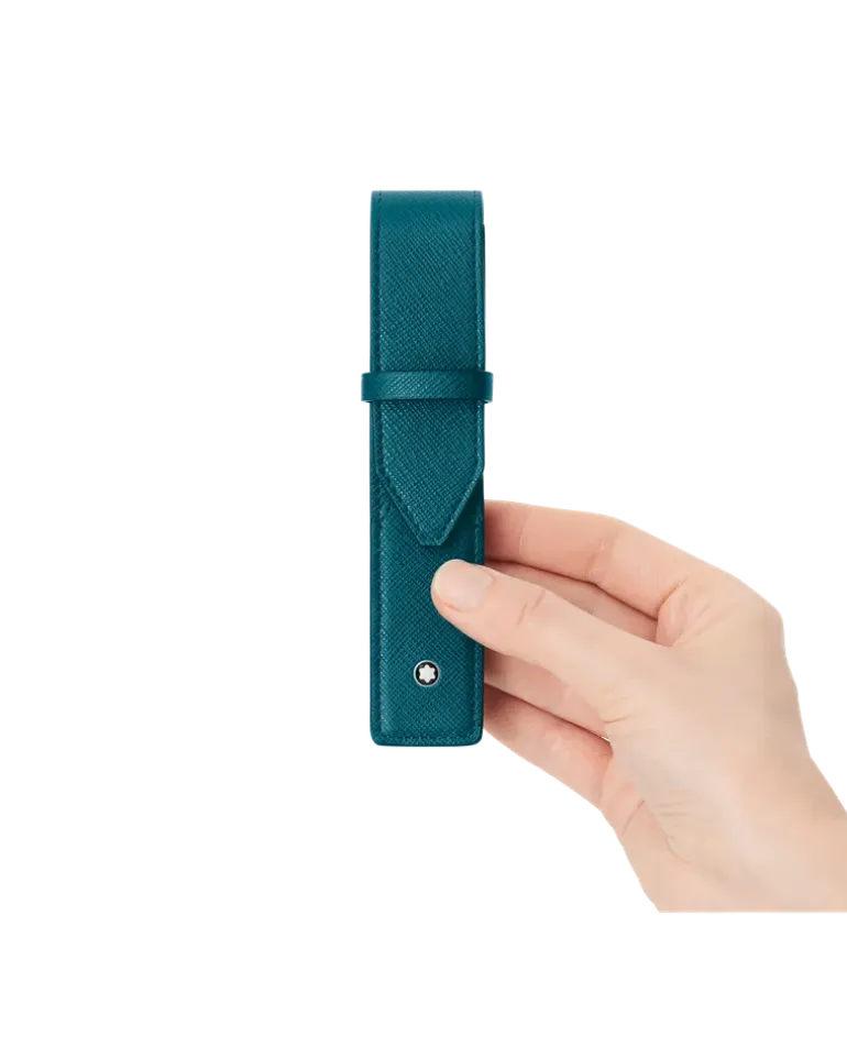 Etui Montblanc Envelope für 1 Schreibgerät - Petrolblau - MB131743 - Schreibgeräteetuis