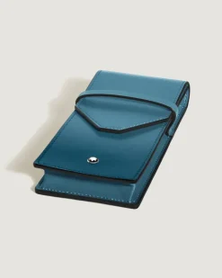 Etui Montblanc Envelope für 3 Schreibgerät - Rauchiges Sfumato-Blau - Leder - MB199264 - Schreibgeräteetuis