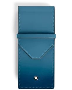 Etui Montblanc Envelope für 3 Schreibgerät - Rauchiges Sfumato-Blau - Leder - MB199264 - Schreibgeräteetuis