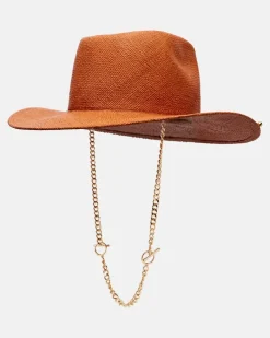Fedora-Hut aus Stroh Braun