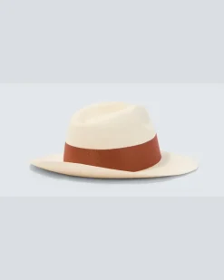 Fedora-Hut Rafael aus Stroh Weiß