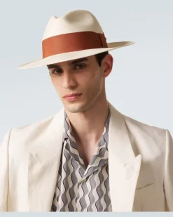 Fedora-Hut Rafael aus Stroh Weiß