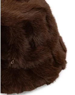 Fischerhut aus Faux Fur - Braun