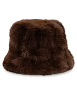 Fischerhut aus Faux Fur - Braun