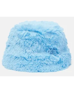 Fischerhut aus Teddyfell Blau