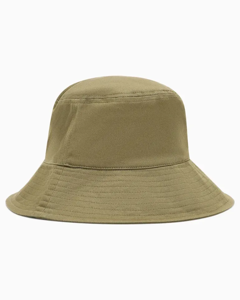 Fischerhut aus Twill mit Bändern GrüN