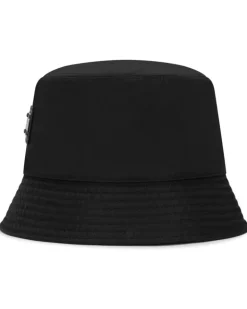 Fischerhut mit Logo-Applikation - Schwarz