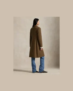 Fischgratmantel aus Wollmischung Brown