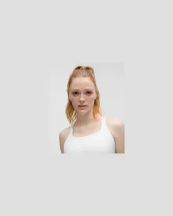 Fitness-BH aus Ultralu mit quadratischem Ausschnitt Mittlerer Halt D/DD-Cups für Frauen – Größe in White