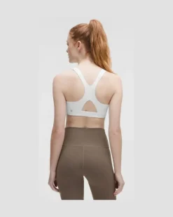 Fitness-BH aus Ultralu mit quadratischem Ausschnitt Mittlerer Halt D/DD-Cups für Frauen – Größe in White