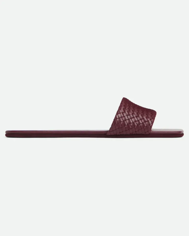 Flache Palazzo Travel Mules-Bordeaux - Damen