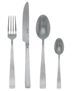 Flaches Besteck-Set (für sechs Personen) - Silber