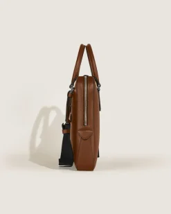 Flache Schreibmappe aus Sartorial Leder - Rehbraun - Leder - MB220334 - Dokumententaschen