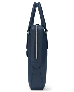 Flache Schreibmappe aus Sartorial Leder - Tintenblau - MB131715 - Dokumententaschen