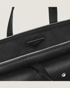 Flache Schreibmappe aus Sartorial Leder - Schwarz - Leder - MB221538 - Aktentaschen
