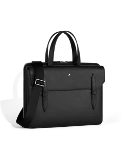 Flache Schreibmappe aus Sartorial Leder - Schwarz - Leder - MB221538 - Aktentaschen