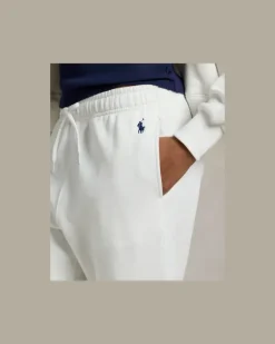 Fleece-Jogginghose mit Tunnelzug White