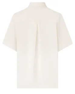 Fließendes Poloshirt Off-White
