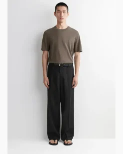 Flip-Flops Aus Leder Schwarz