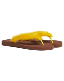 Flip-Flops aus Ponyhair - Gelb