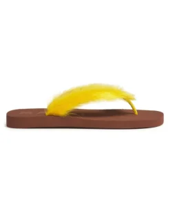 Flip-Flops aus Ponyhair - Gelb