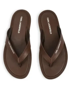 Flip-Flops mit Logo-Print - Braun